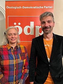 Kandidaten Regine Wörle und Hannes Eberhardt